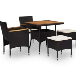 vidaXL - Tuinset - Zwart - Rattan Outlet