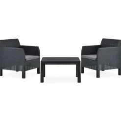 vidaXL - Tuinstoel - Antraciet - Polypropyleen Online