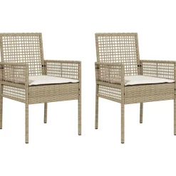 vidaXL - Tuinstoel - Beige - Poly rattan - 53 x 60 x 85cm Sale