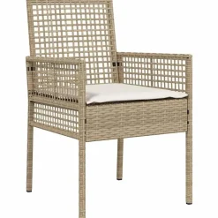 vidaXL - Tuinstoel - Beige - Poly rattan - 53 x 60 x 85cm Sale