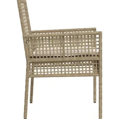 vidaXL - Tuinstoel - Beige - Poly rattan - 53 x 60 x 85cm Sale