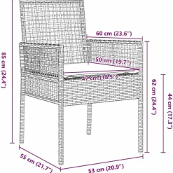 vidaXL - Tuinstoel - Beige - Poly rattan - 53 x 60 x 85cm Sale