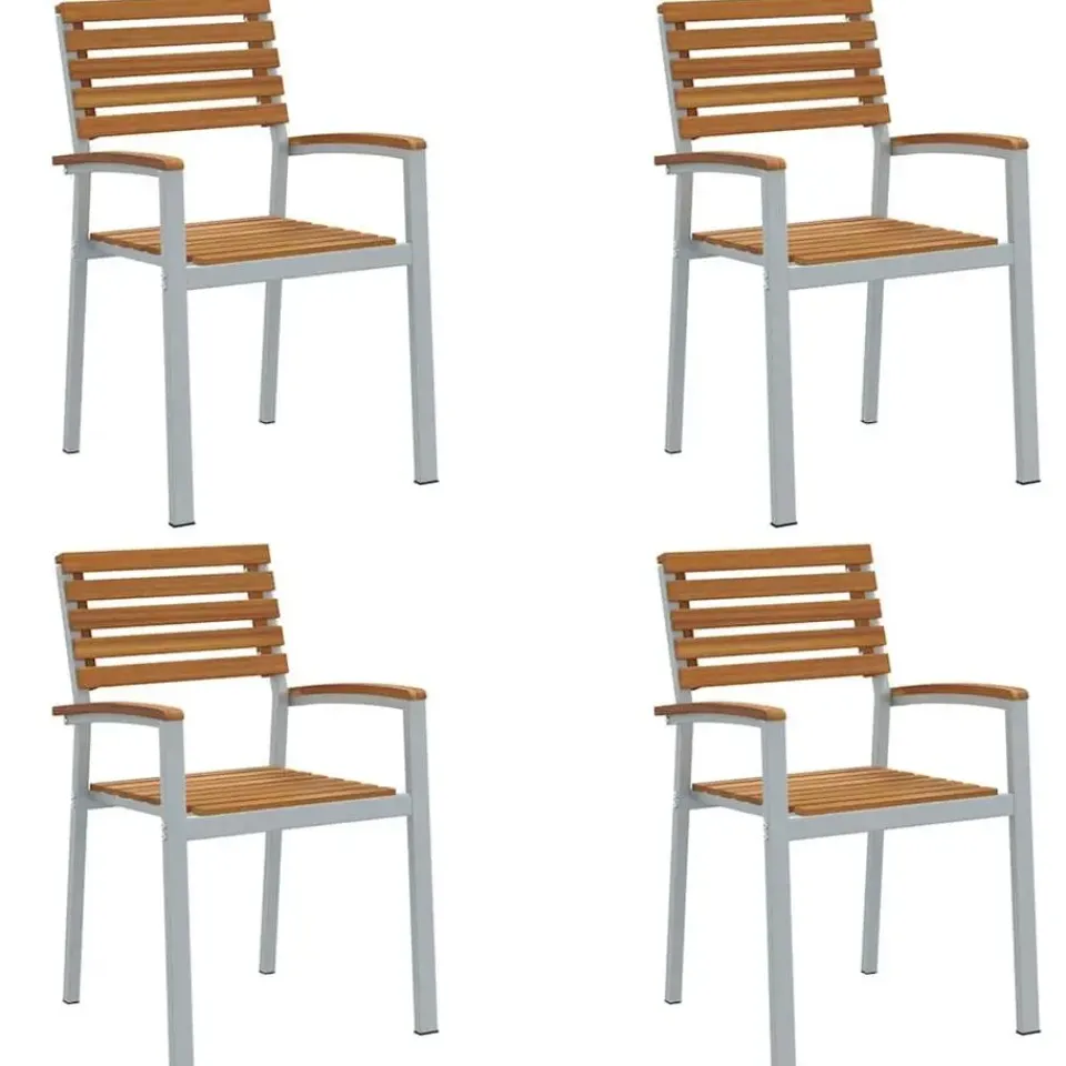 vidaXL - Tuinstoel - Bruin - Massief acaciahout - 56 x 57 x 87cm Sale