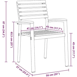 vidaXL - Tuinstoel - Bruin - Massief acaciahout - 56 x 57 x 87cm Sale