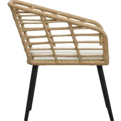 vidaXL - Tuinstoel - Bruin - Poly rattan - 2 stuks