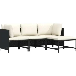 vidaXL - Tuinstoel - Zwart - Rattan Clearance