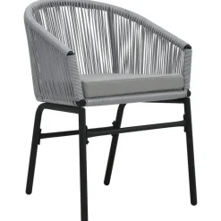 vidaXL - Tuinstoelen - Grijs - Polyetheen - 2 stuks Hot