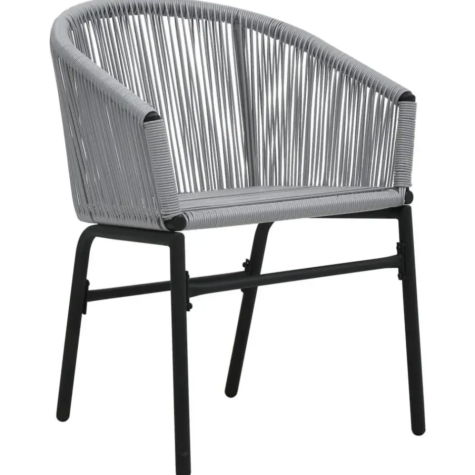 vidaXL - Tuinstoelen - Grijs - Polyetheen - 2 stuks Hot