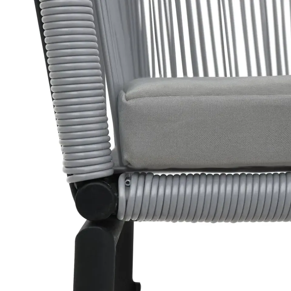 vidaXL - Tuinstoelen - Grijs - Polyetheen - 2 stuks Hot