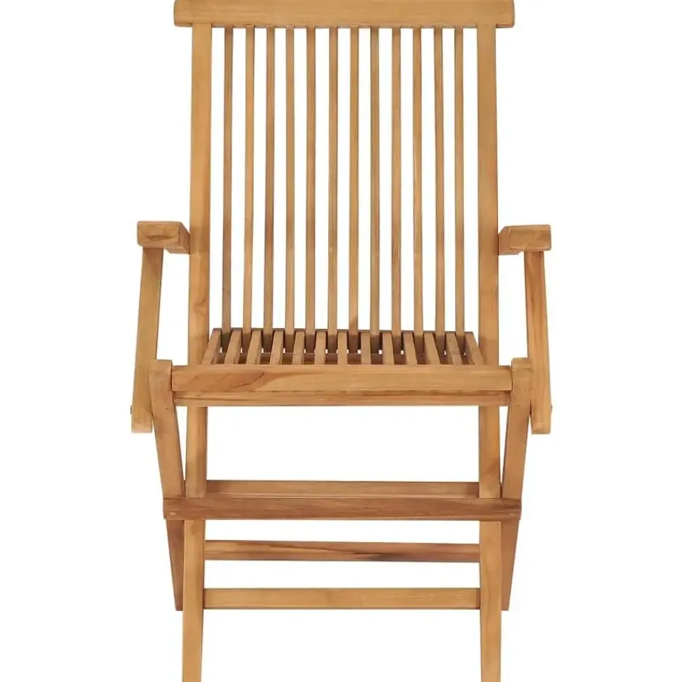 vidaXL - Tuinstoelen - Inklapbaar - Massief teakhout - 2 stuks Online