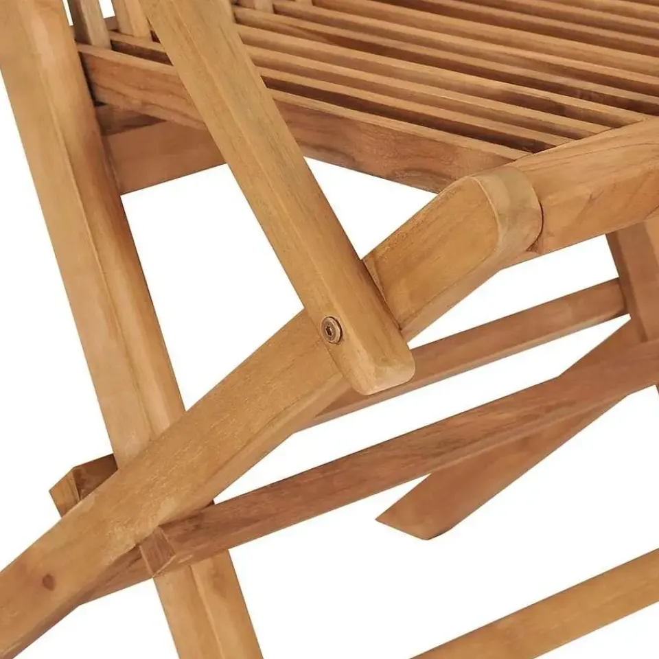 vidaXL - Tuinstoelen - Inklapbaar - Massief teakhout - 2 stuks Online