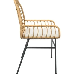 vidaXL - Tuinstoelen - Kussens - Bruin - Poly rattan - 2 stuks Discount