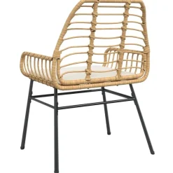 vidaXL - Tuinstoelen - Kussens - Bruin - Poly rattan - 2 stuks Discount