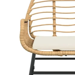 vidaXL - Tuinstoelen - Kussens - Bruin - Poly rattan - 2 stuks Discount