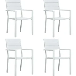 vidaXL - Tuinstoelen - Wit - Hout - 4 stuks Hot