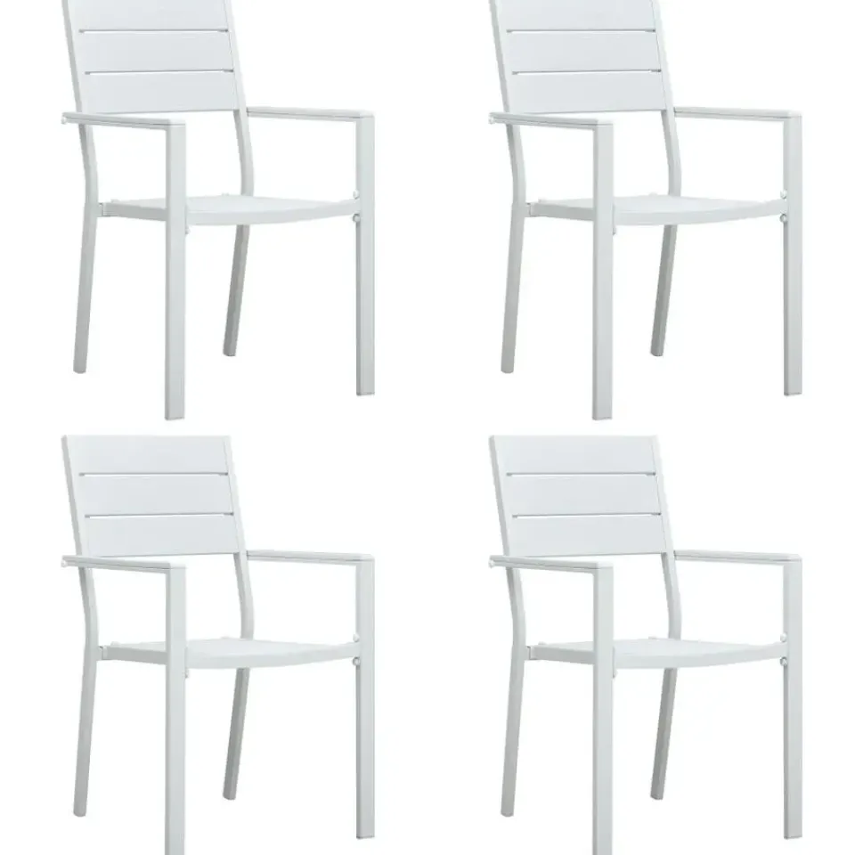 vidaXL - Tuinstoelen - Wit - Hout - 4 stuks Hot