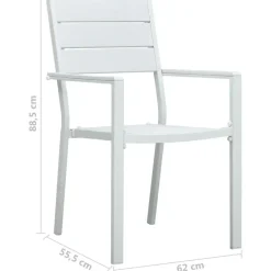 vidaXL - Tuinstoelen - Wit - Hout - 4 stuks Hot
