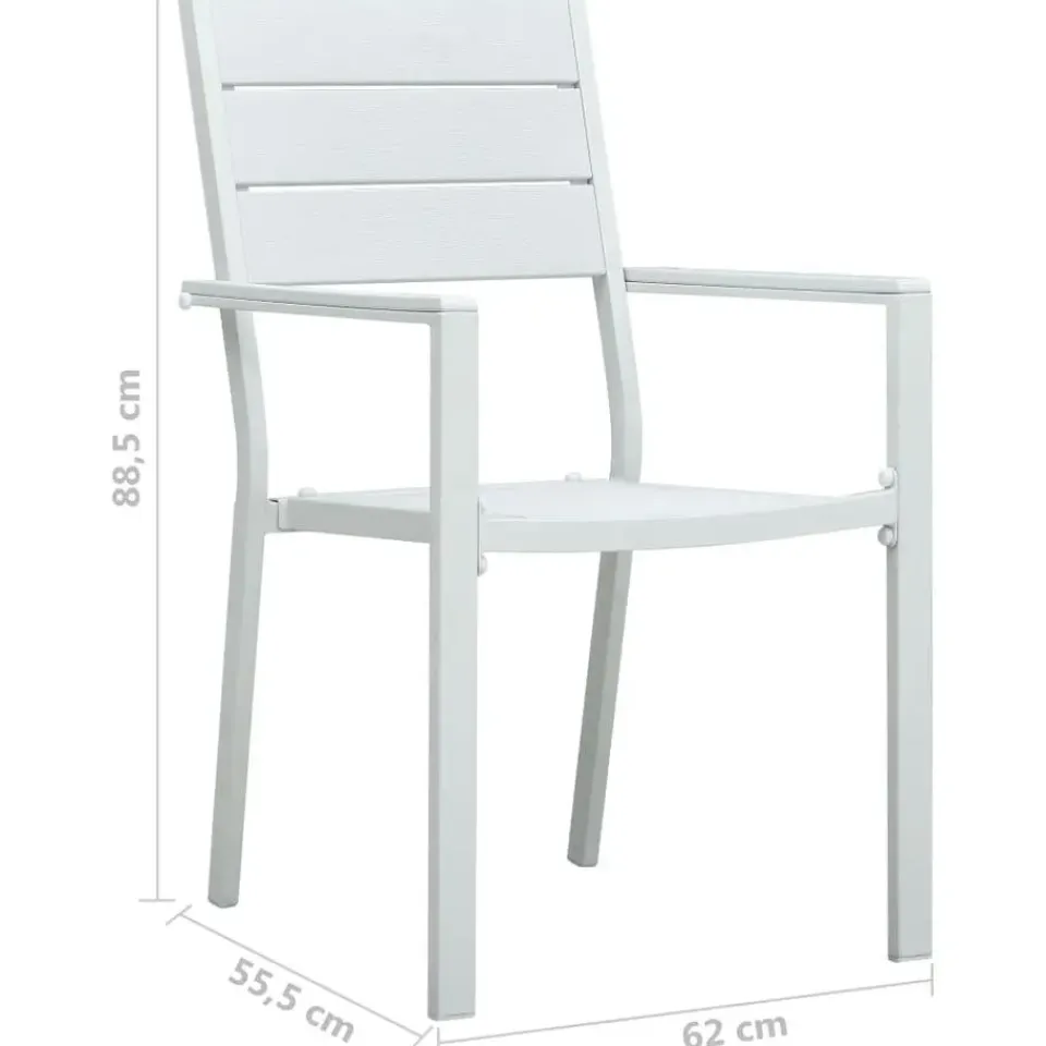 vidaXL - Tuinstoelen - Wit - Hout - 4 stuks Hot