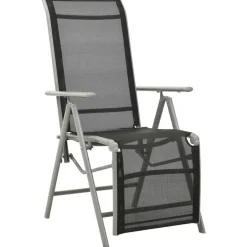 vidaXL - Tuinstoelen - Zilverkleurig - Aluminium - 2 stuks - Verstelbaar Outlet