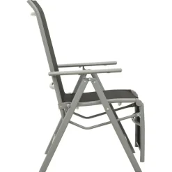 vidaXL - Tuinstoelen - Zilverkleurig - Aluminium - 2 stuks - Verstelbaar Outlet