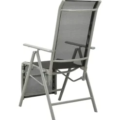 vidaXL - Tuinstoelen - Zilverkleurig - Aluminium - 2 stuks - Verstelbaar Outlet