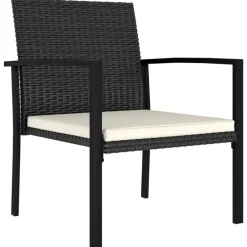 vidaXL - Tuinstoelen - Zwart - Poly rattan - 4 stuks Outlet