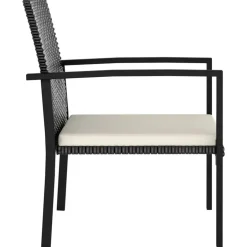 vidaXL - Tuinstoelen - Zwart - Poly rattan - 4 stuks Outlet