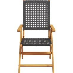 vidaXL - Tuinstoelen - Zwart - Acaciahout - 2 stuks - 57x70x109 cm Best