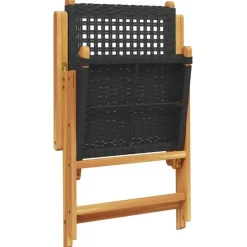 vidaXL - Tuinstoelen - Zwart - Acaciahout - 2 stuks - 57x70x109 cm Best