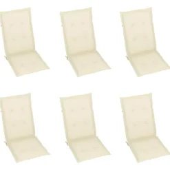 vidaXL - Tuinstoelen inklapbaar met kussens - Massief acaciahout - 6 stuks Best