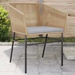 vidaXL - Tuinstoelen -Kussens - Bruin - Poly rattan - 2 stuks Sale