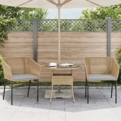 vidaXL - Tuinstoelen -Kussens - Bruin - Poly rattan - 2 stuks Sale