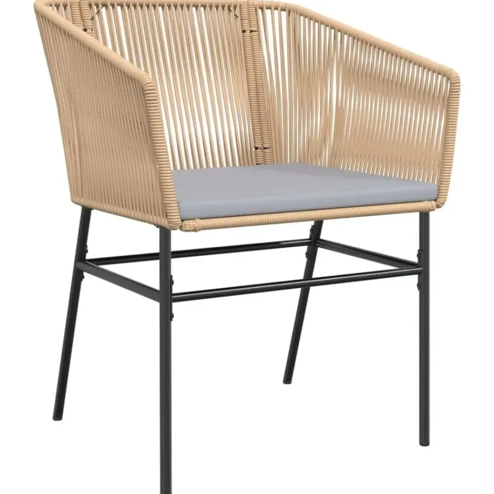 vidaXL - Tuinstoelen -Kussens - Bruin - Poly rattan - 2 stuks Sale