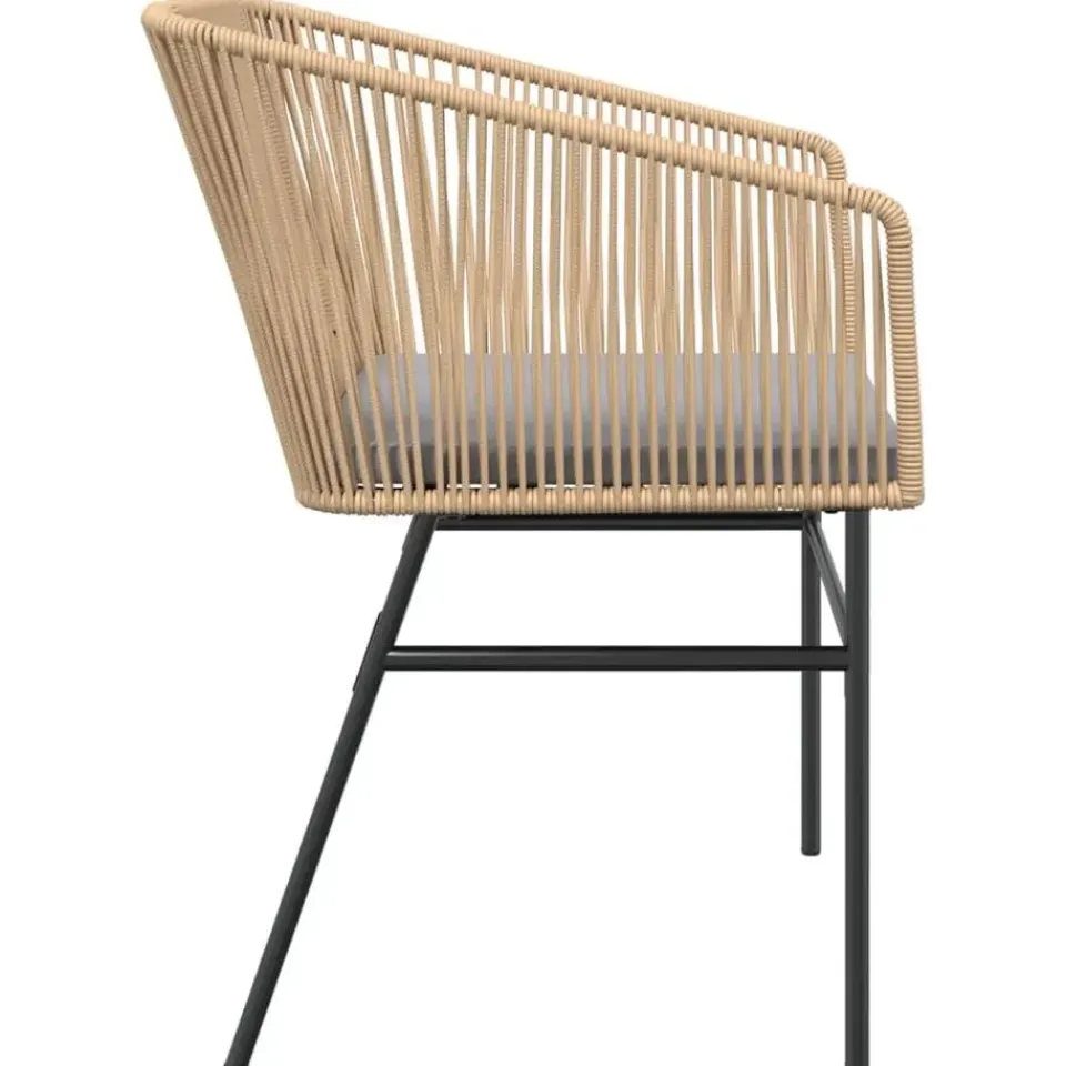 vidaXL - Tuinstoelen -Kussens - Bruin - Poly rattan - 2 stuks Sale