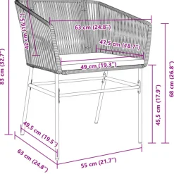 vidaXL - Tuinstoelen -Kussens - Bruin - Poly rattan - 2 stuks Sale