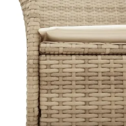 vidaXL - Tuinstoelen met kussens - Beige - Poly rattan en hout - 2 stuks Discount