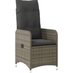 vidaXL - Tuinstoelen met kussens - Grijs - Poly Rattan - 2 stuks Best