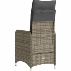 vidaXL - Tuinstoelen met kussens - Grijs - Poly Rattan - 2 stuks Best