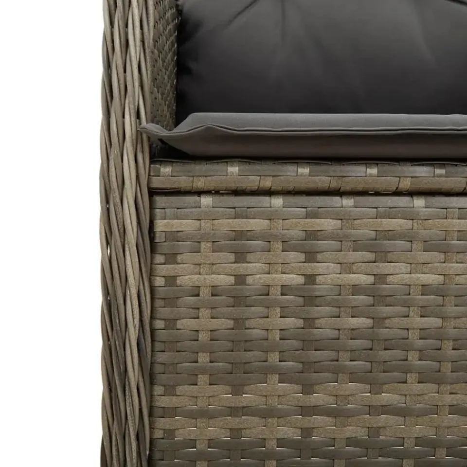 vidaXL - Tuinstoelen met kussens - Grijs - Poly Rattan - 2 stuks Best