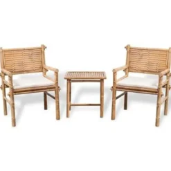 vidaXL - Tuintafel En Stoel - Bruin - Stof Sale