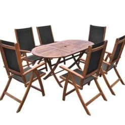 vidaXL - Tuintafel En Stoel - Bruin - Hout Discount