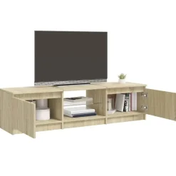 vidaXL - Tv-kast - Bruin - Bewerkt hout - 140 x 40 x 36 cm Online