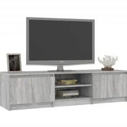 vidaXL - Tv-kast - Grijs - Bewerkt hout Clearance