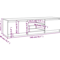 vidaXL - Tv-kast - Grijs - Bewerkt hout Clearance