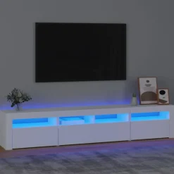 vidaXL - Tv-kast - Wit - Bewerkt hout Online