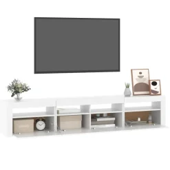 vidaXL - Tv-kast - Wit - Bewerkt hout Online