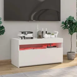 vidaXL - Tv-kast - Wit - Bewerkt hout Clearance