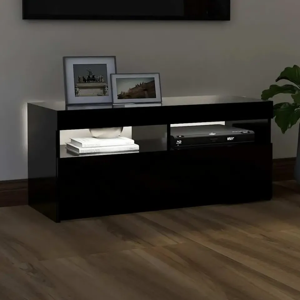 vidaXL - Tv-kast - Zwart - Bewerkt hout Online