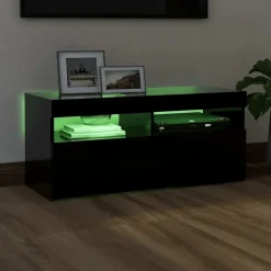 vidaXL - Tv-kast - Zwart - Bewerkt hout Online