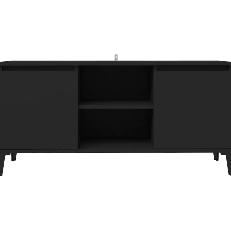 vidaXL - Tv-kast - Zwart - Bewerkt hout Online